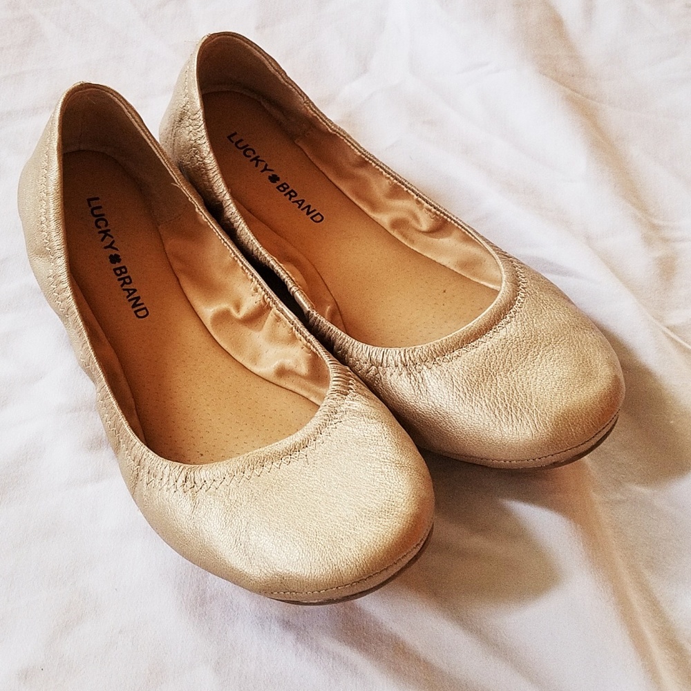 Gold Lucky Brand Flats
